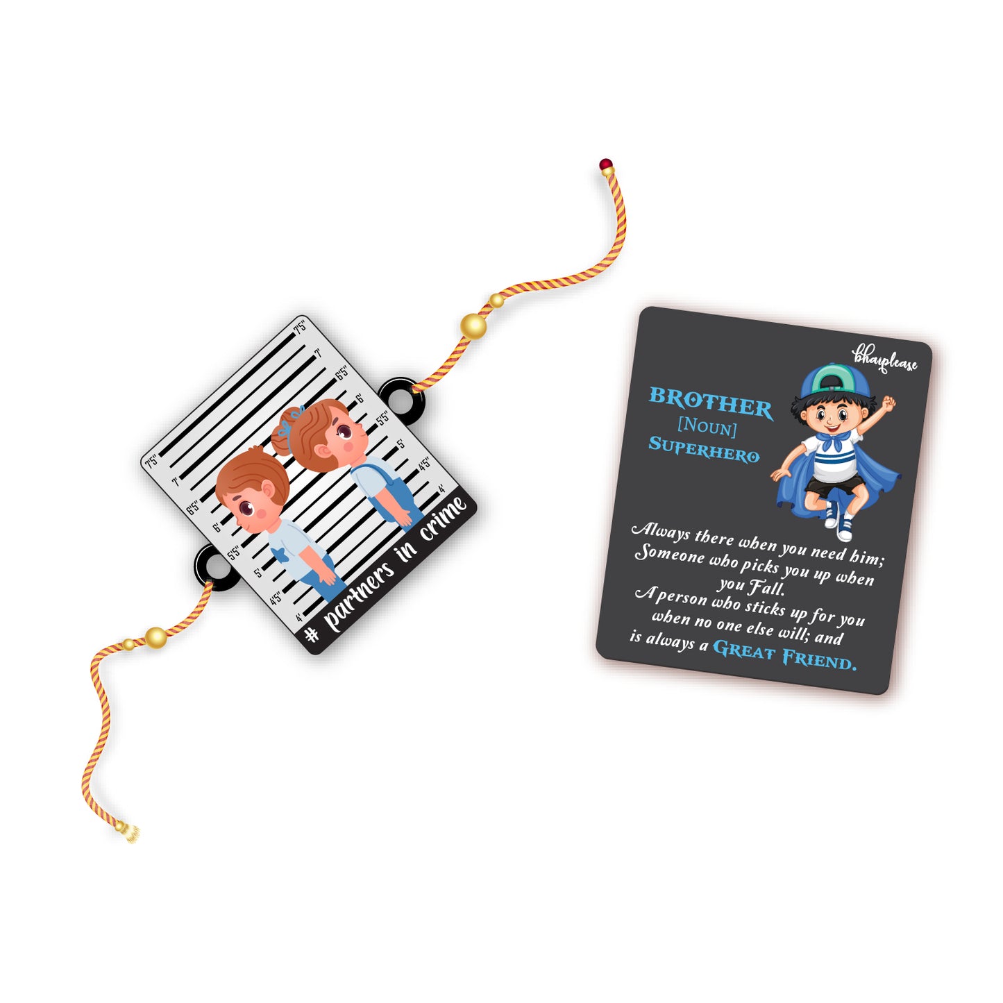 Partner Sin Crime Rakhi With Brother Is Superhero Fridge Magnet