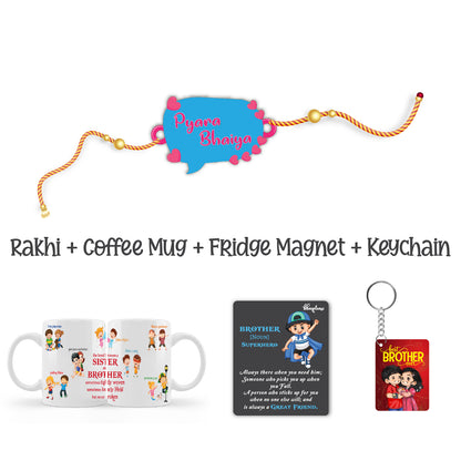 Pyara Bhaiya  Rakhi For Brother with Mega Combo