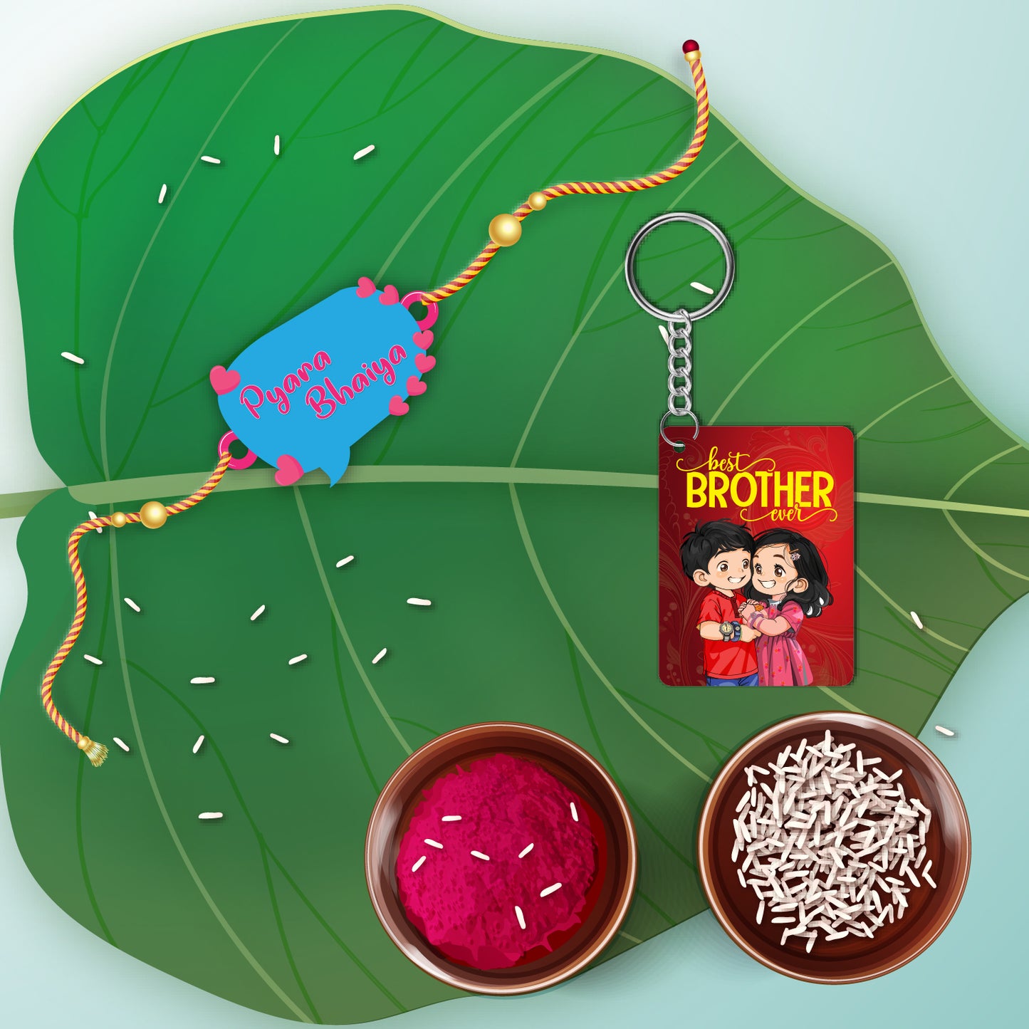 Pyara Bhaiya  Rakhi For Brother with Mega Combo