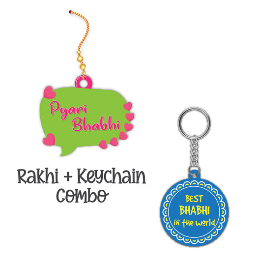 Pyari  Bhabhi Lumba Rakhi For Sister In Law With  Keychain