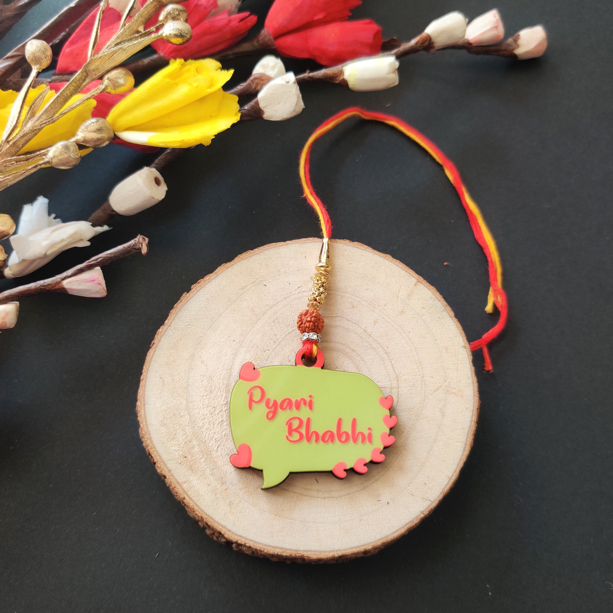 Pyari Bhabhi Wooden Lumba Rakhi