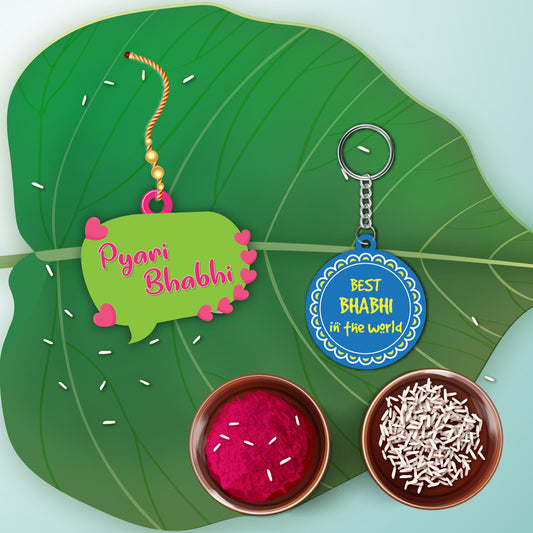 Pyari  Bhabhi Lumba Rakhi For Sister In Law With  Keychain