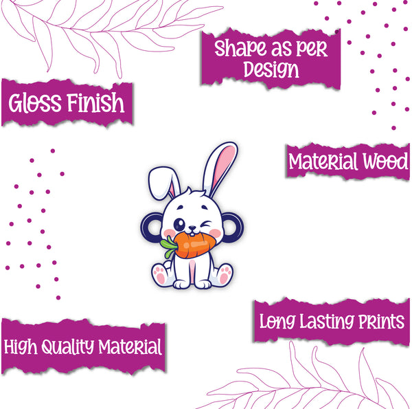 Cartoon rabbit Rakhi for toddlers – eco-friendly Raksha Bandhan Rakhi