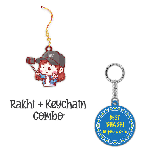 Selfiewali Bhabhi Lumba  Rakhi For Sister In Law With  Keychain