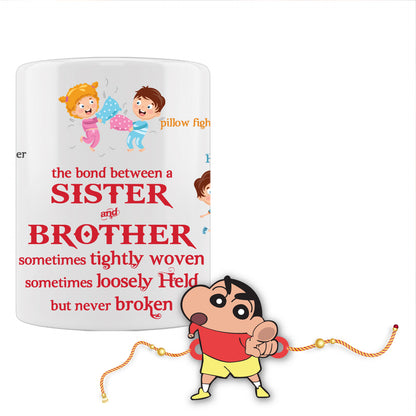 Shinchan Rakhi For Brother With Mug