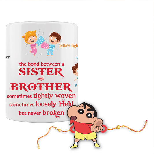 Shinchan Rakhi For Brother With Mug