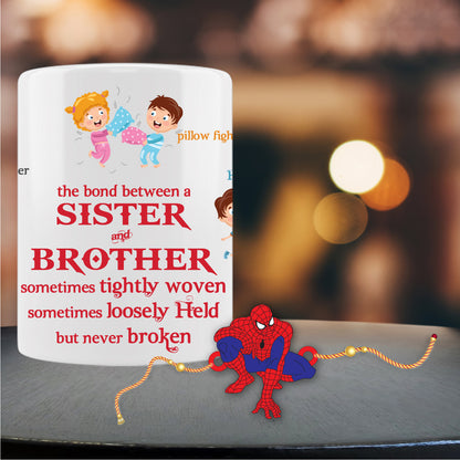 spiderman  Rakhi For Brother With Mug