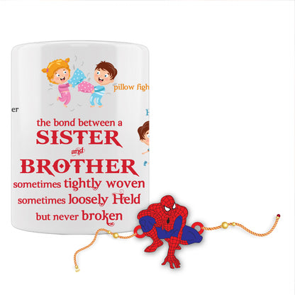 spiderman  Rakhi For Brother With Mug