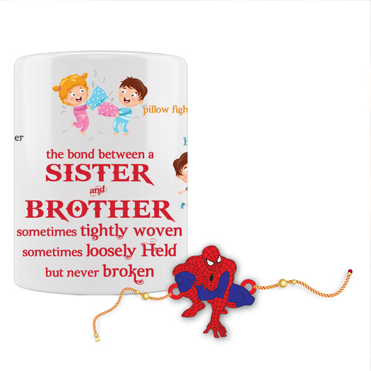 spiderman  Rakhi For Brother With Mug