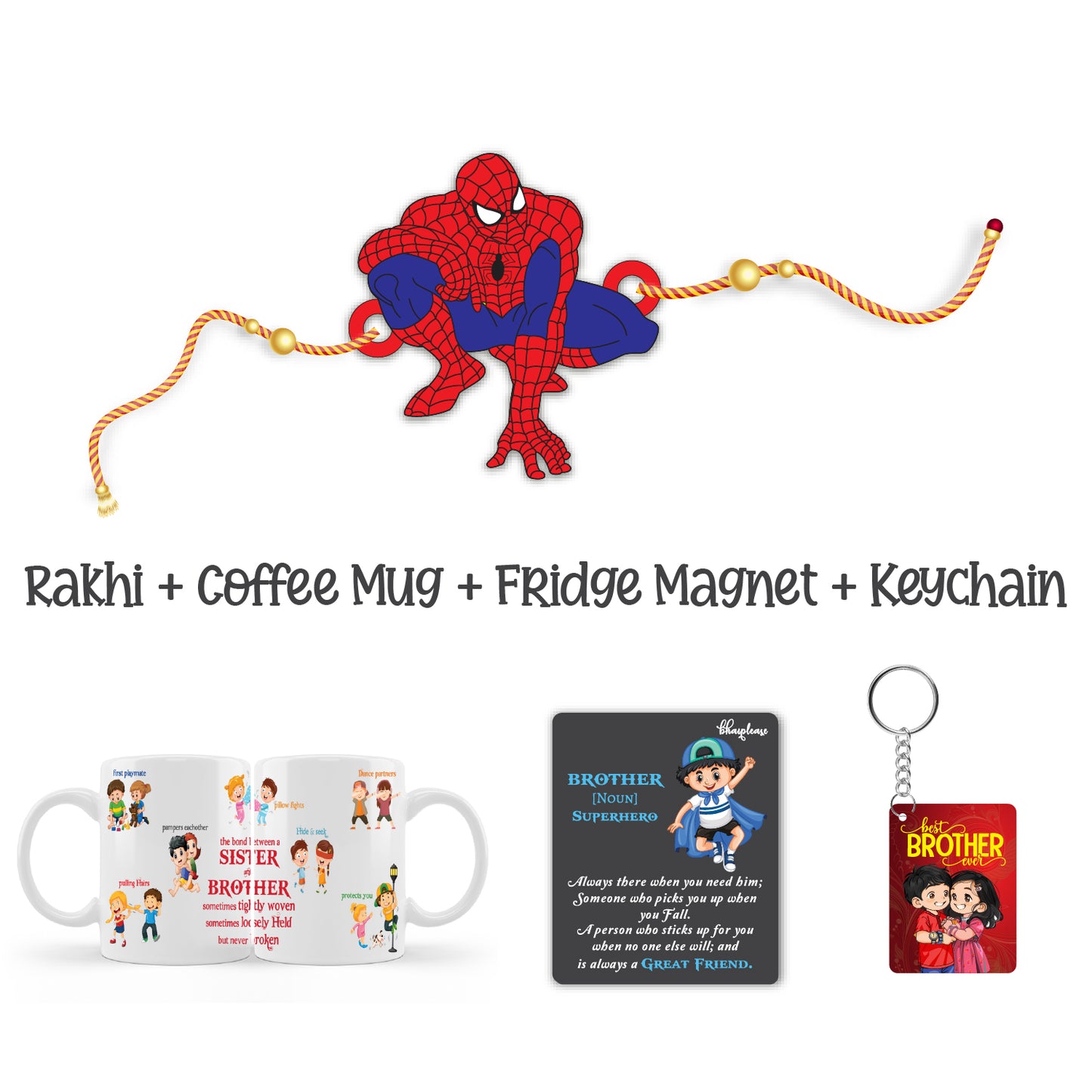 Spiderman Rakhi For Brother  with Mega Combo