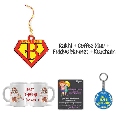 Super Bhabhi Lumba Rakhi For Sister In Law with Mega Combo