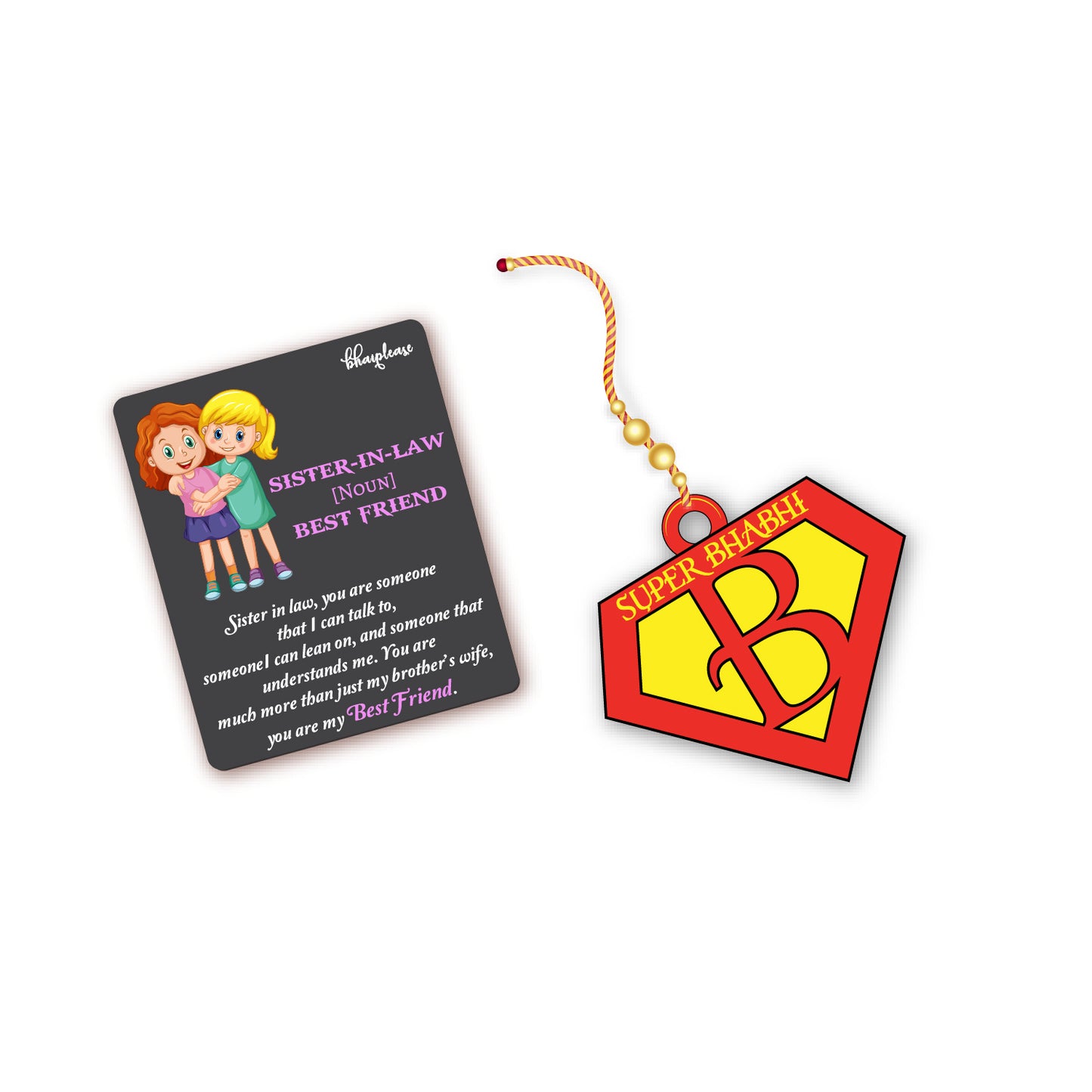 Super Bhabhi Lumba Rakhi  For Sister In Law With Mug