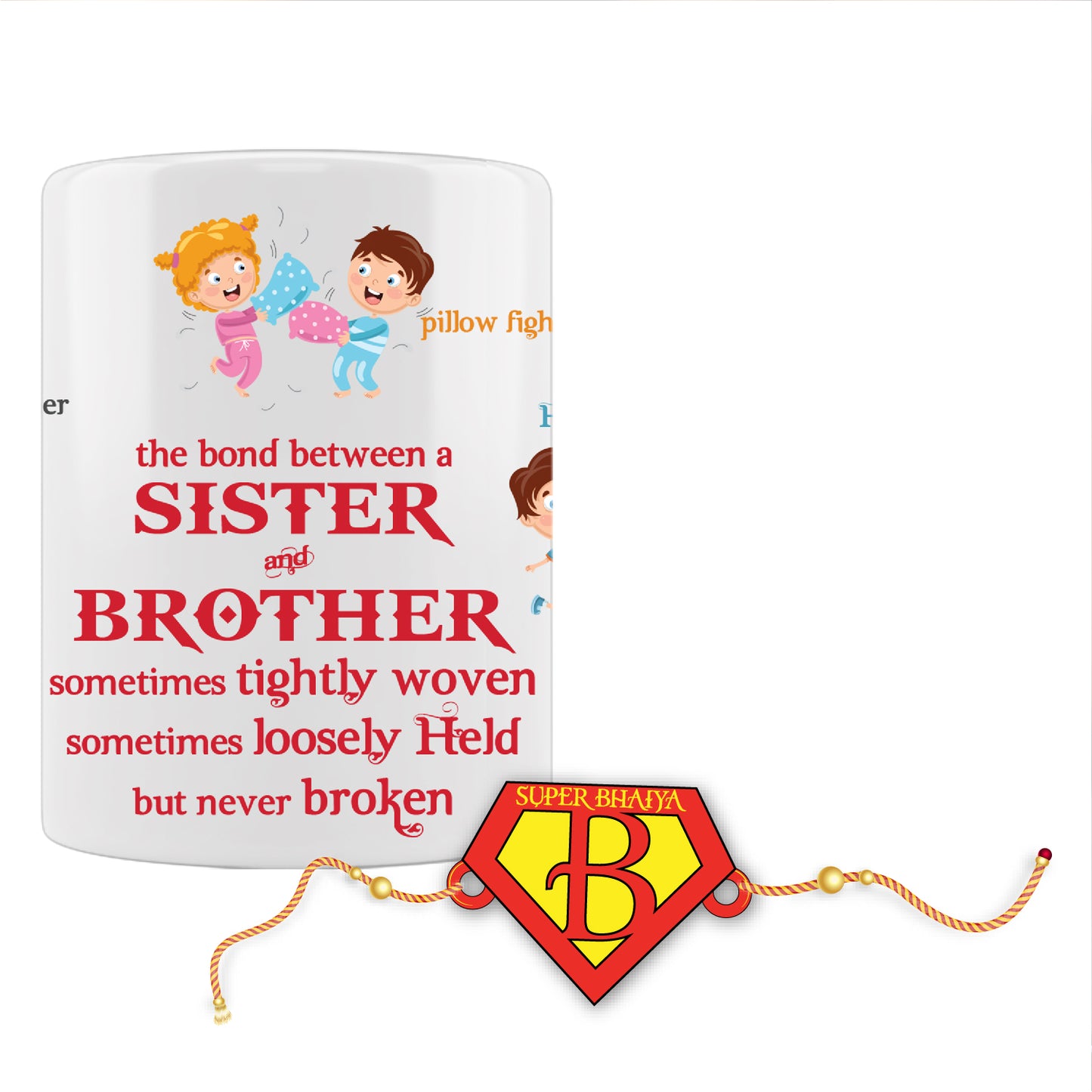 Super Bhaiya Rakhi  For Brother With Mug