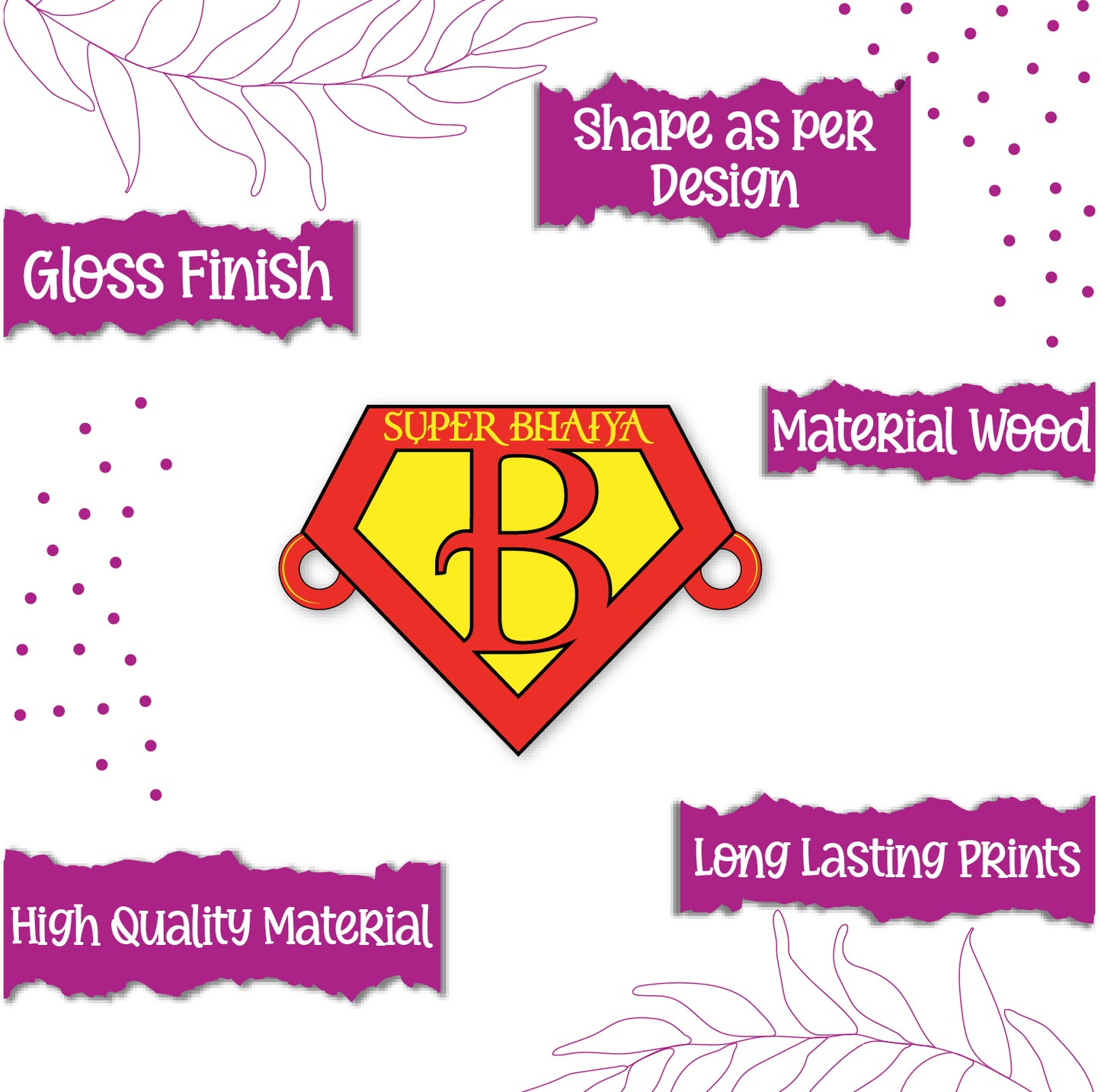 Quirky superhero Rakhi – wooden Rakhi for Raksha Bandhan 2025