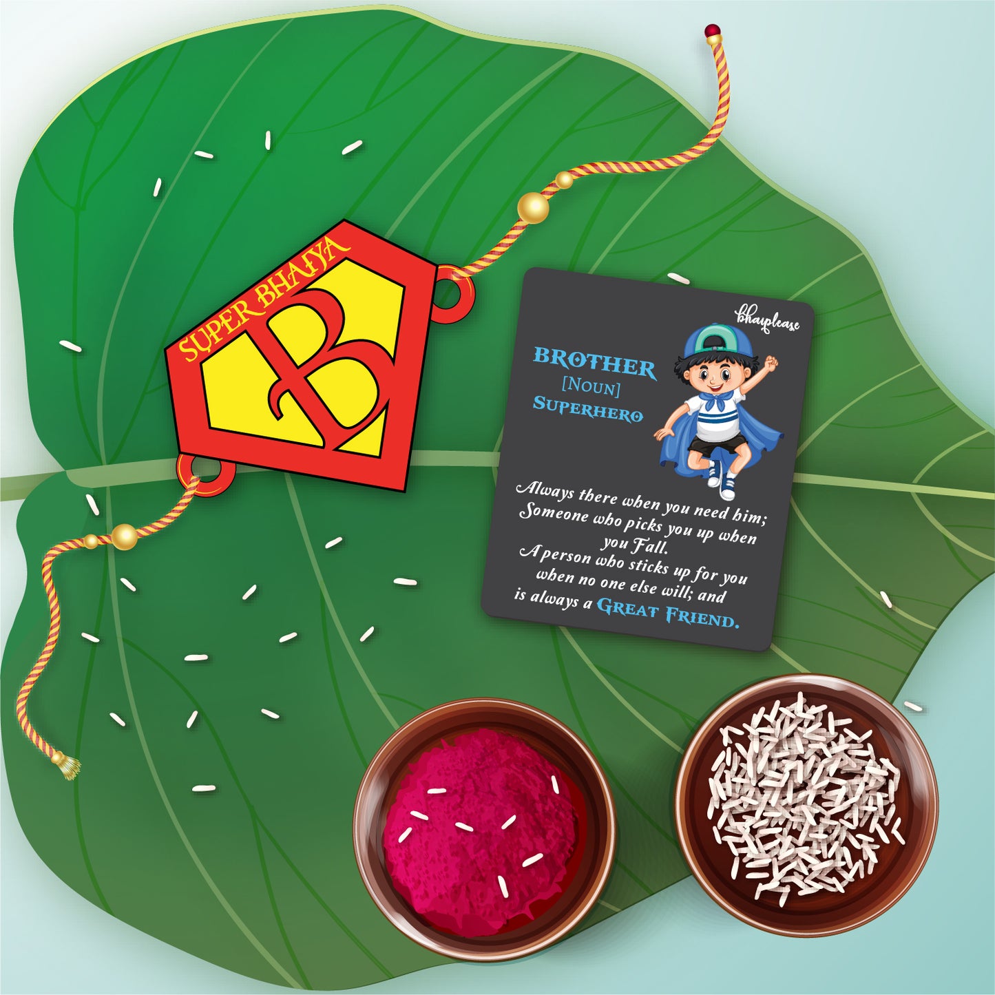 Super Bhaiya Rakhi With Sister In Law Fridge Magnet