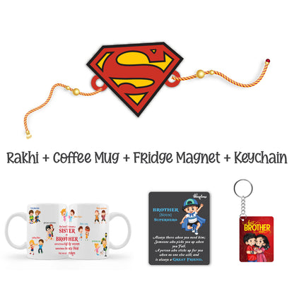 Superman Rakhi  For Brother  with Mega Combo