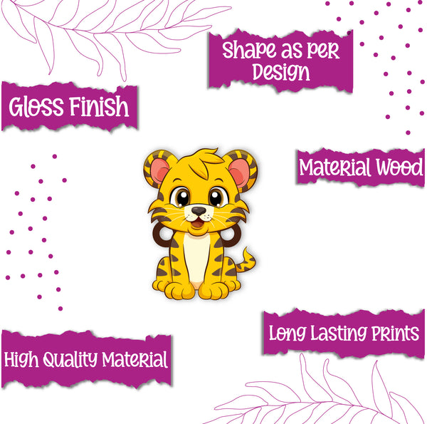 wooden tiger Rakhi for toddlers and boys