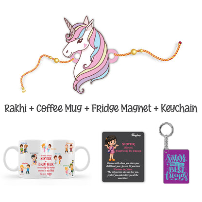 Unicorn Rakhi  For Brother  with Mega Combo