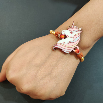 Unicorn Wooden Lumba Rakhi