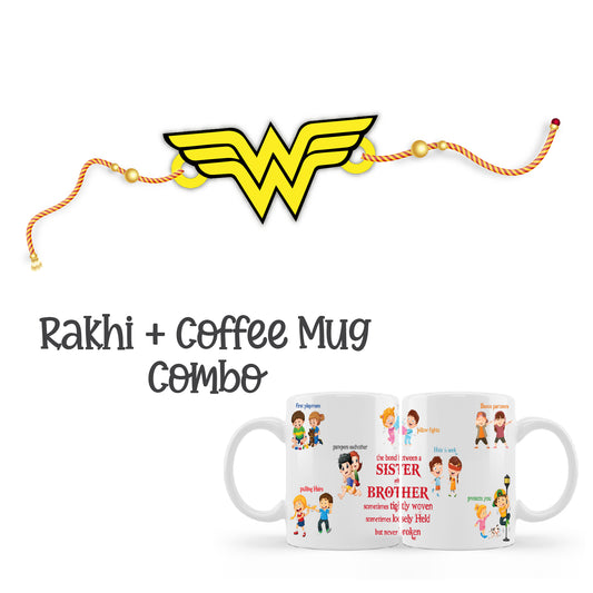Wonder Woman Rakhi For Brother With Mug – Character Theme Rakhi | Bhai Please