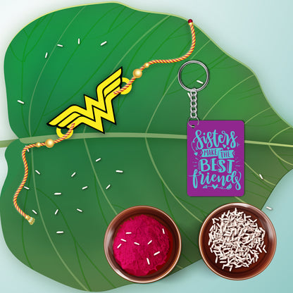 Wonder Woman  Rakhi  For Brother  with Mega Combo