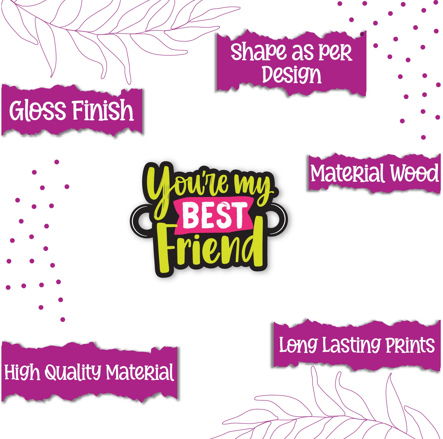 Cute message Rakhi for Raksha Bandhan – wooden finish