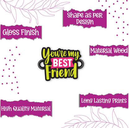 Cute message Rakhi for Raksha Bandhan – wooden finish