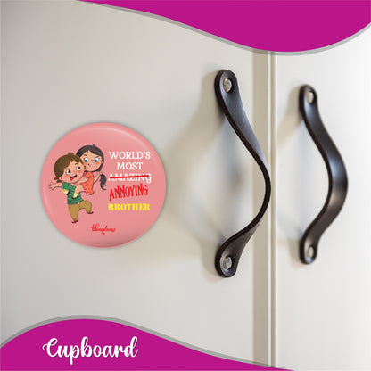 Annoying Brother Round Fridge Magnet