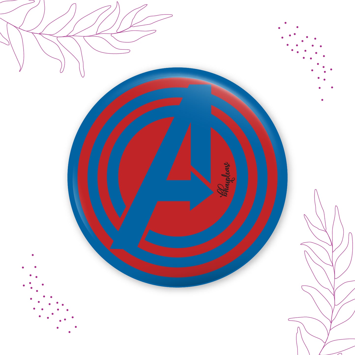 Avengers Round Fridge Magnet