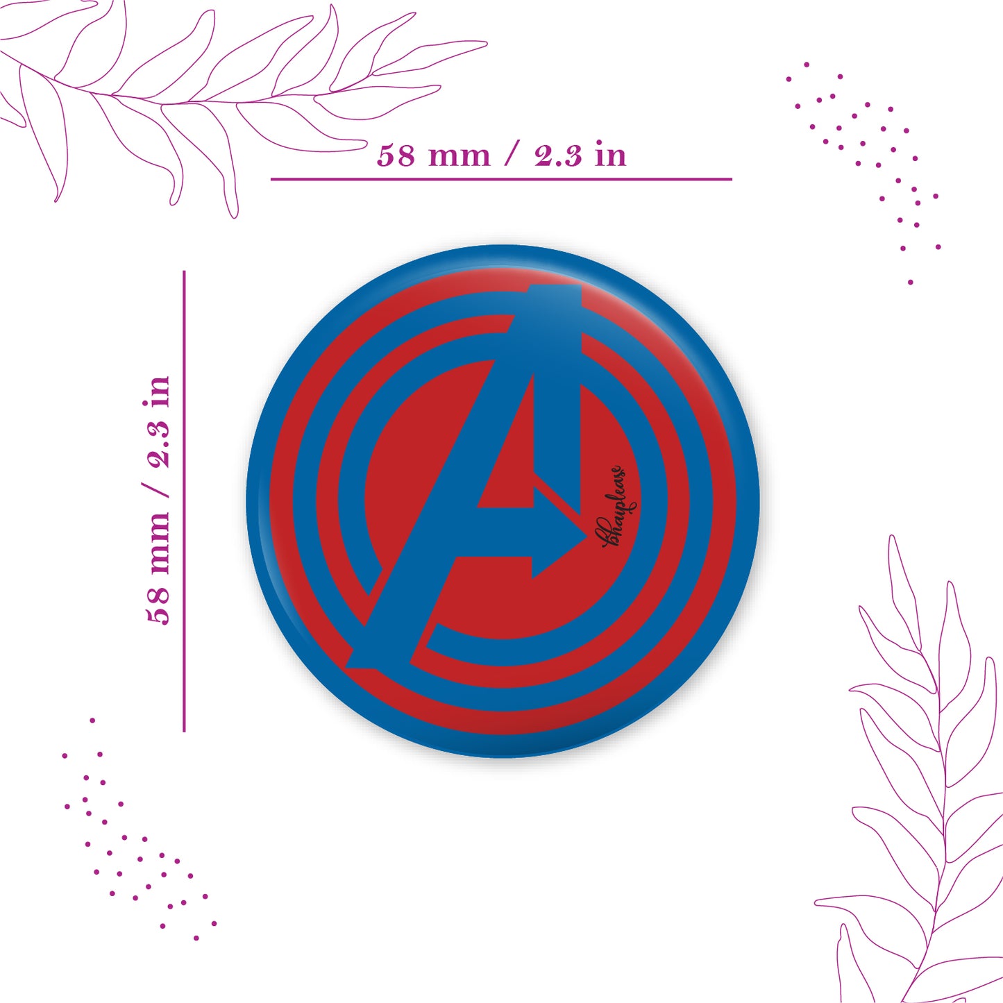 Avengers Round Fridge Magnet