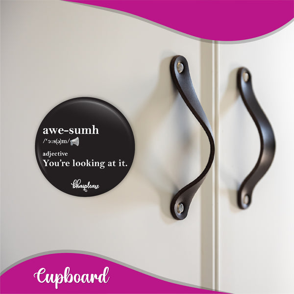Awesome Round Fridge Magnet