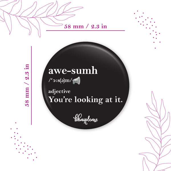 Awesome Round Fridge Magnet