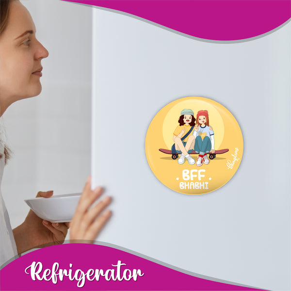 Bff Bhabhi Round Fridge Magnet