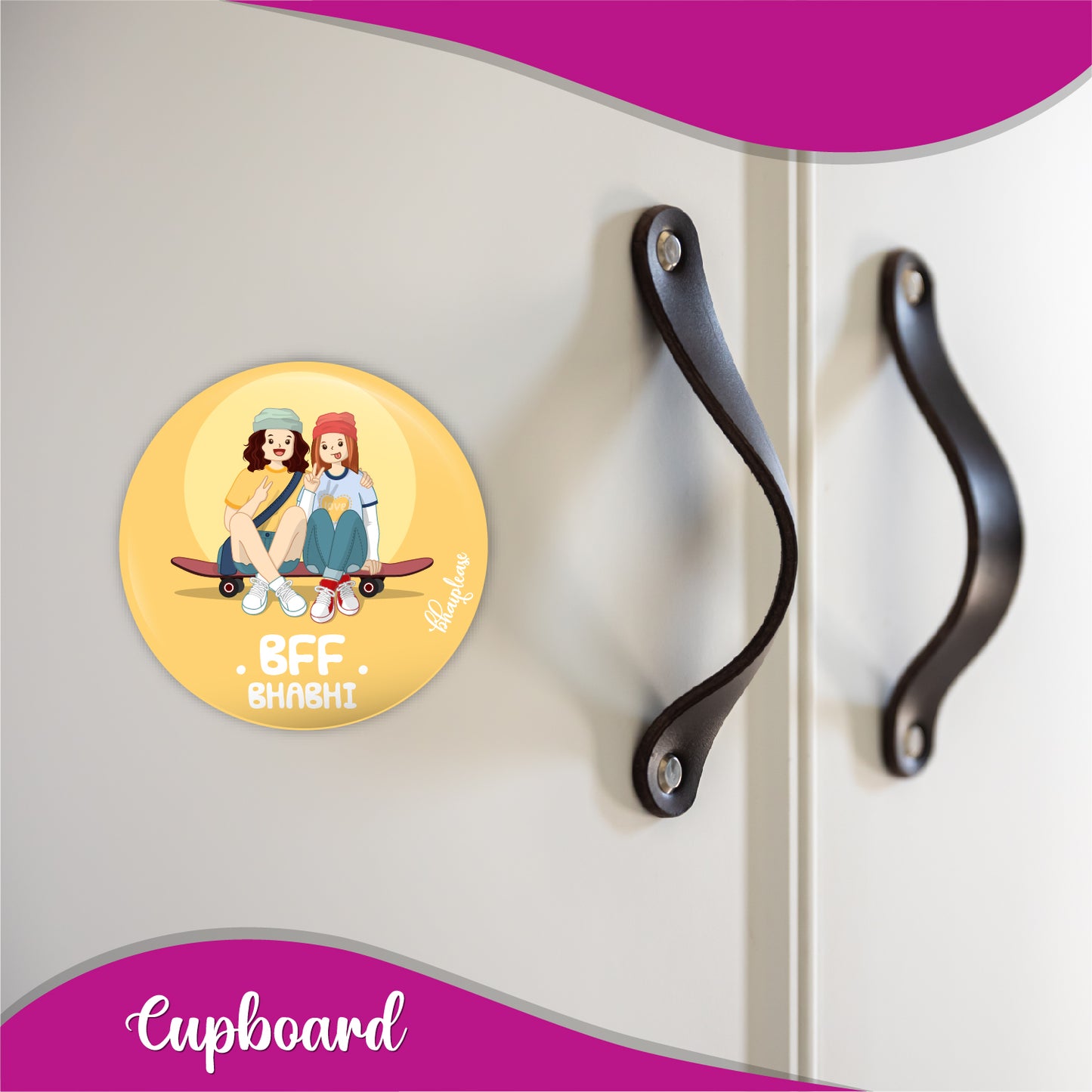 Bff Bhabhi Round Fridge Magnet
