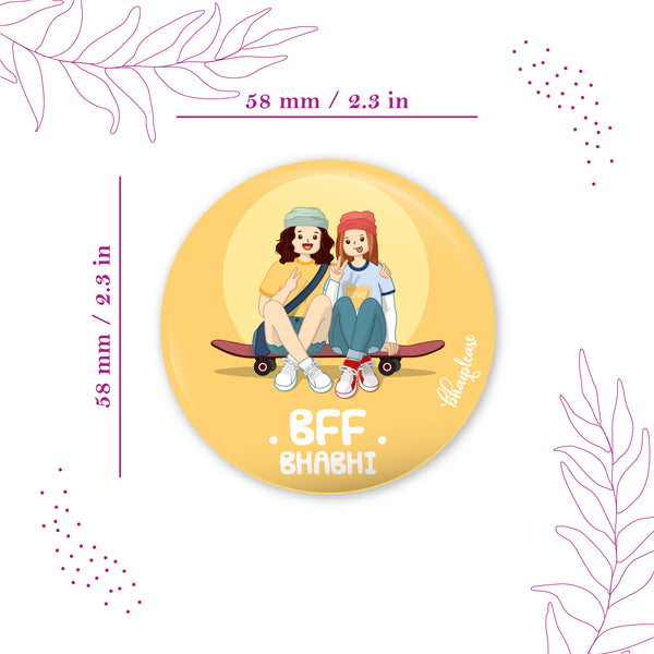 Bff Bhabhi Round Fridge Magnet