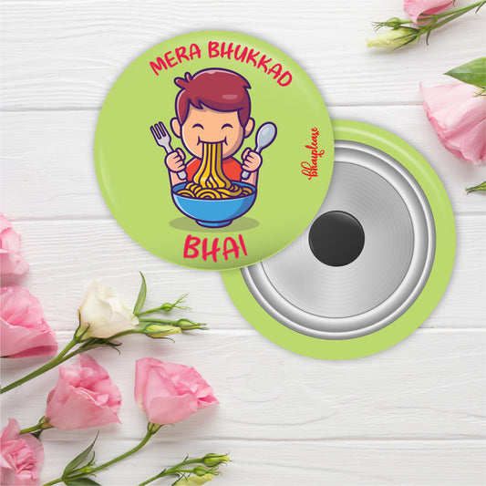 Bhukkad Bhai Round Fridge Magnet