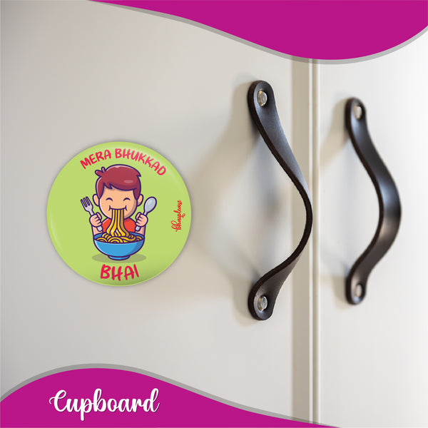 Bhukkad Bhai Round Fridge Magnet