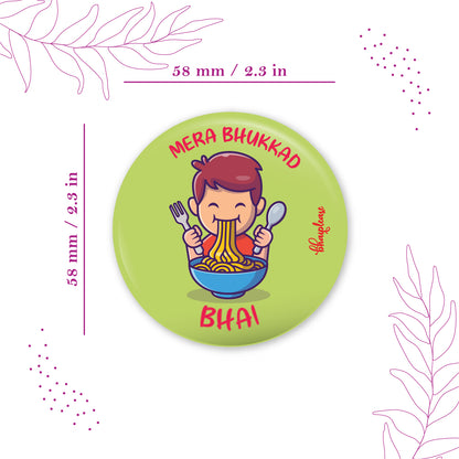 Bhukkad Bhai Round Fridge Magnet