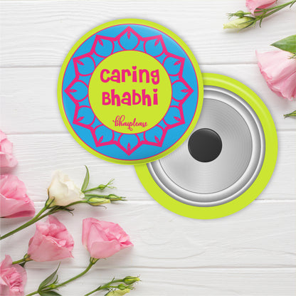 Caring Bhabhi Round Fridge Magnet
