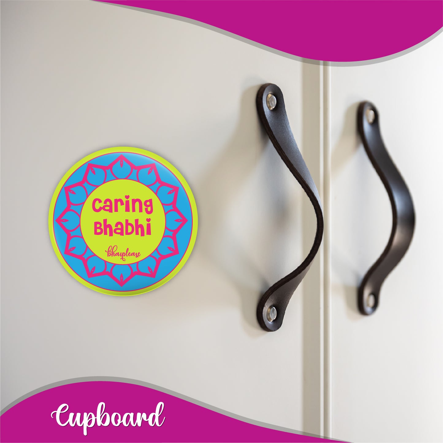 Caring Bhabhi Round Fridge Magnet