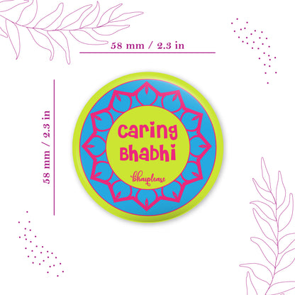 Caring Bhabhi Round Fridge Magnet