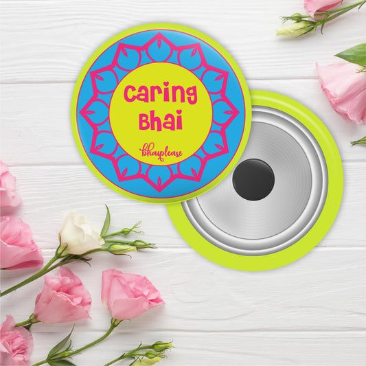 Caring Bhai Round Fridge Magnet