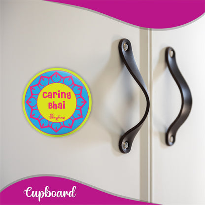 Caring Bhai Round Fridge Magnet