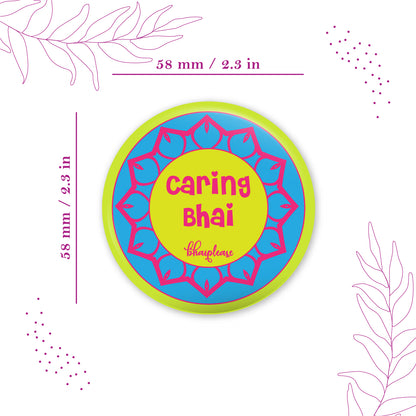 Caring Bhai Round Fridge Magnet