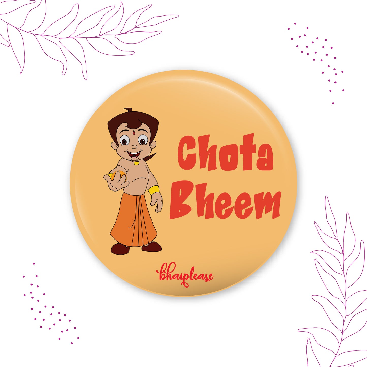 Chota Bheem Round Fridge Magnet