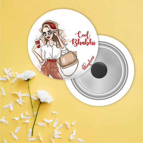 Cool Bhabhi Round Fridge Magnet