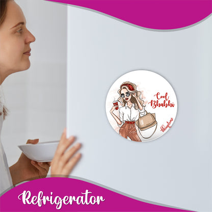 Cool Bhabhi Round Fridge Magnet
