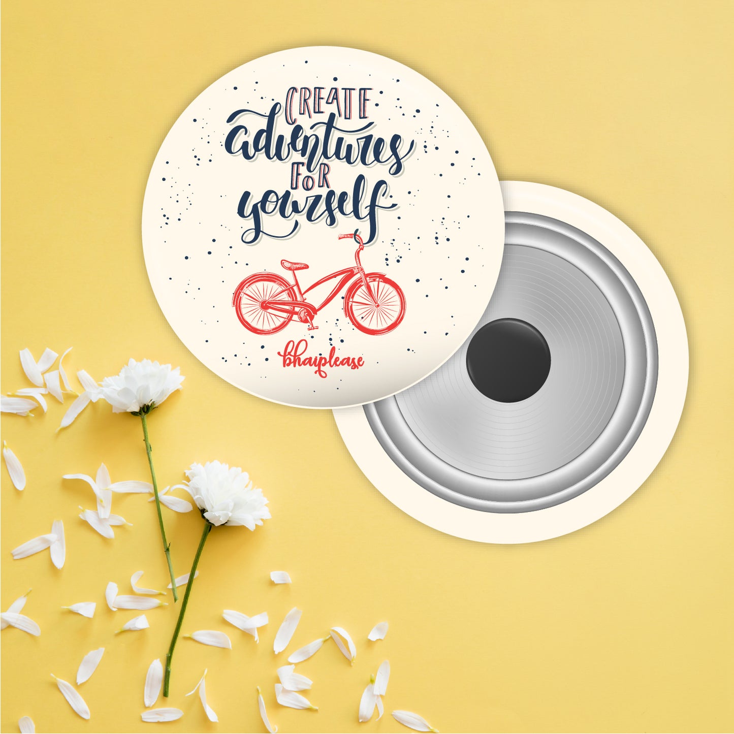 Create Adventures Round Fridge Magnet