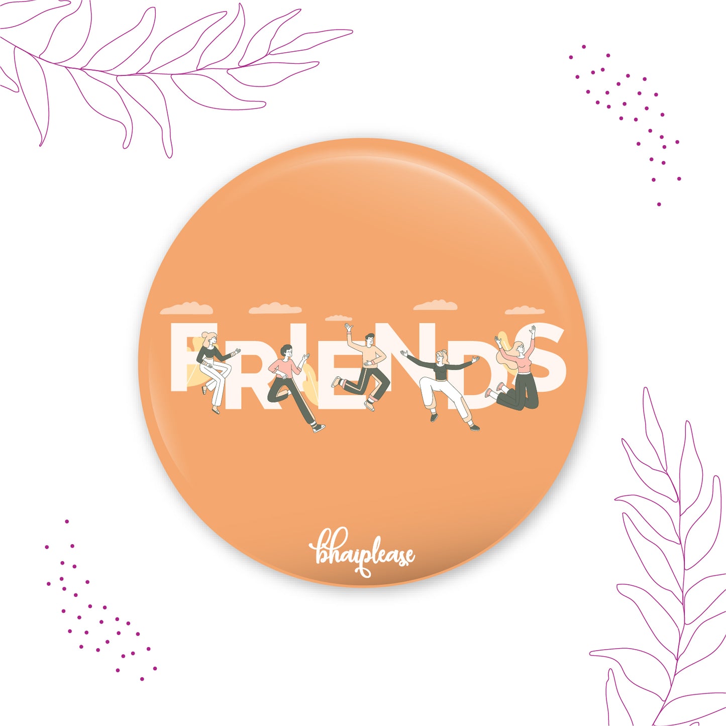 Friends Round Fridge Magnet