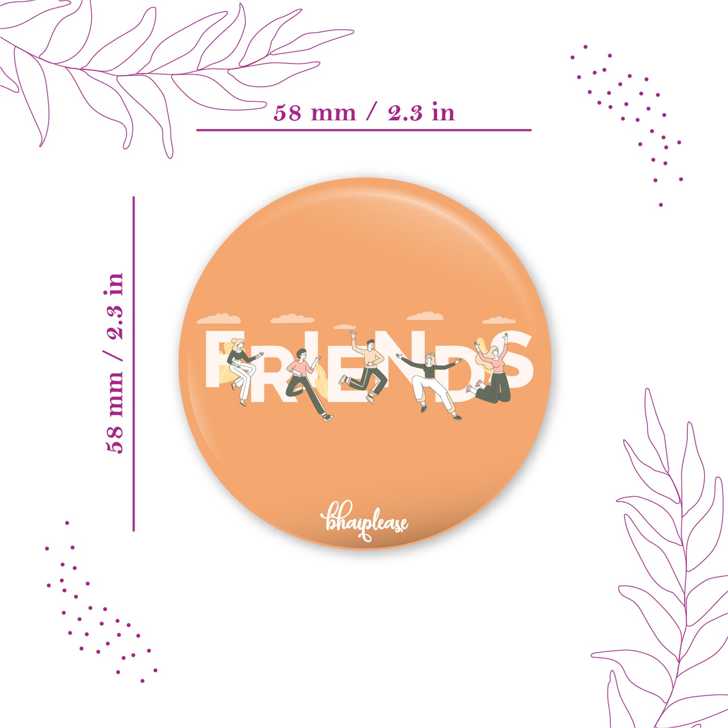 Friends Round Fridge Magnet